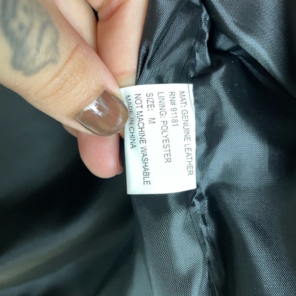 Vintage Black Leather Patchwork Biker Grunge Vest - Picture 4 of 6